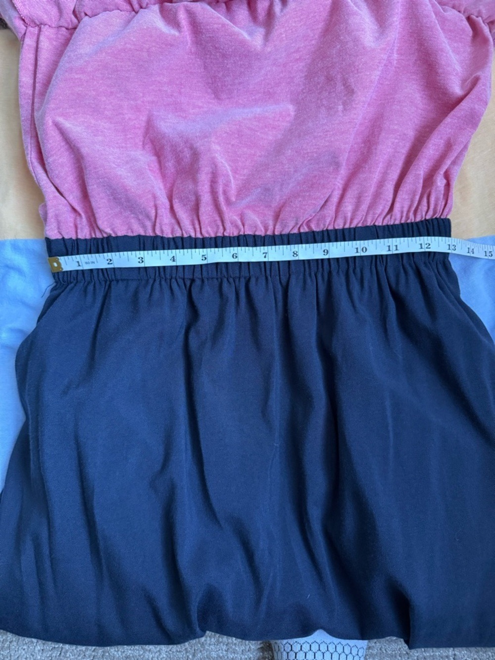 English Factory Colorblock Tiered Midi Dress with Pockets & Tie Strap Size Small - Picture 10 of 11